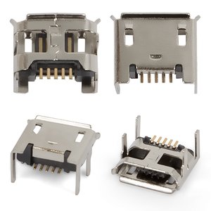 Конектор зарядки для мобільних телефонів, 5 pin, тип 4, micro USB тип B