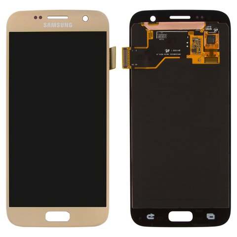 Дисплей для Samsung G930 Galaxy S7, золотистий, без рамки, Original PRC , original glass