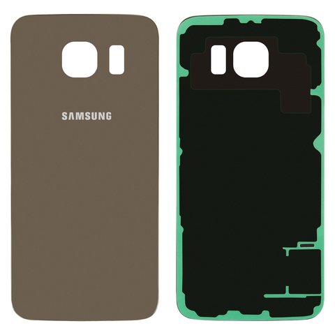 Задня панель корпуса для Samsung G920F Galaxy S6, золотиста, 2.5D, Original PRC 