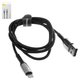 USB кабель Baseus Horizontal, USB тип-A, Lightning, 100 см, 2,4 А, чорний, #CALSP-B01