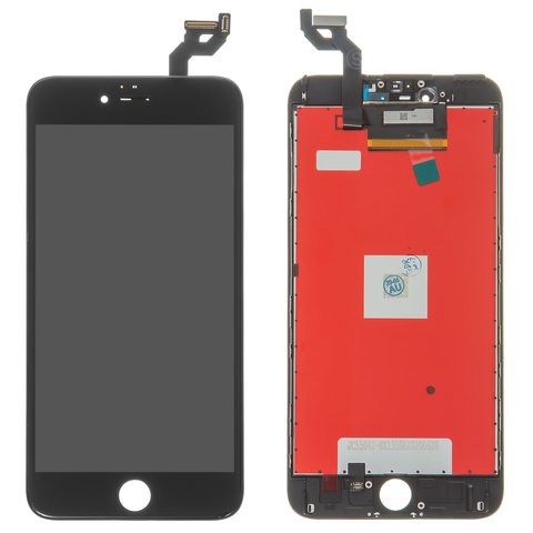 Дисплей для iPhone 6S Plus, черный, с рамкой, Copy, Tianma, с пластиками камеры и датчика приближения
