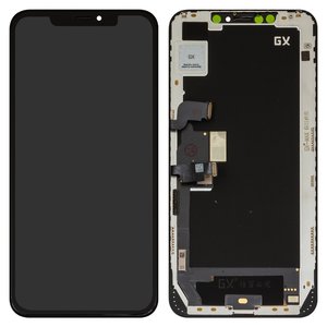 Дисплей для iPhone XS Max, черный, с рамкой, High Copy, OLED , GX OEM hard