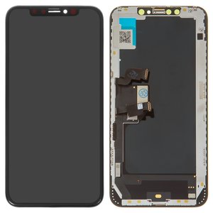 Дисплей для iPhone XS Max, черный, с рамкой, Copy, OLED , ZY OEM hard
