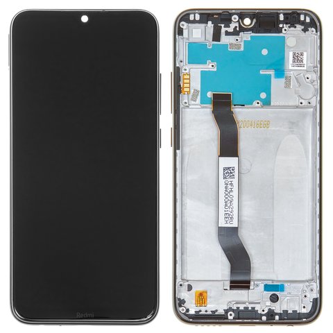 Дисплей для Xiaomi Redmi Note 8, чорний, Лого Redmi, з рамкою, Оригінал переклеєне скло , M1908C3JH, M1908C3JG, M1908C3JI