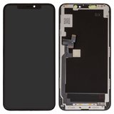 Дисплей для iPhone 11 Pro Max, чорний, з рамкою, High Copy, без мікросхеми, (OLED), GX OEM hard