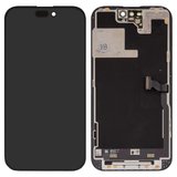 Дисплей для iPhone 14 Pro, черный, с рамкой, Оригинал (переклеено стекло)