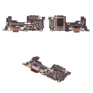 Шлейф для Xiaomi Poco F6 Pro, конектора зарядки, з компонентами, Original PRC , плата зарядки