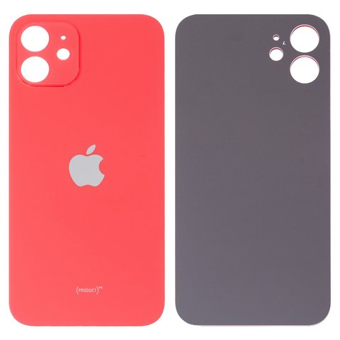 Задня панель корпуса для iPhone 12, червона, не потрібно знімати скло камери, Original PRC , big hole