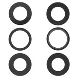Стекло камеры для iPhone 16 Pro, iPhone 16 Pro Max, черное, без рамки, комплект 3 шт., Original (PRC)