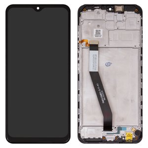 Дисплей для Xiaomi Redmi 9, черный, с рамкой, Box , M2004J19G, M2004J19C