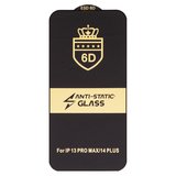 Захисне скло ESD 6D для Apple iPhone 13 Pro Max, iPhone 14 Plus, сумісне з чохлом, Full Glue, Anti-Static, (без упаковки), чорний