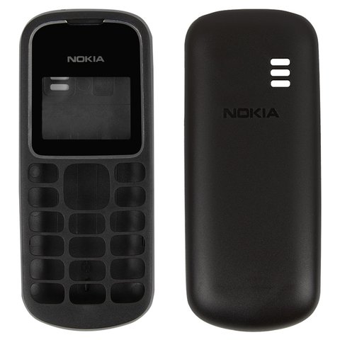Carcasa puede usarse con Nokia 1280, High Copy, negro, paneles delantero y trasero