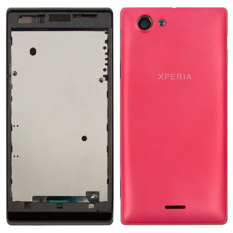 Корпус для Sony ST26i Xperia J, розовый