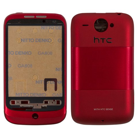 Housing compatible with HTC A3333 Wildfire, red 