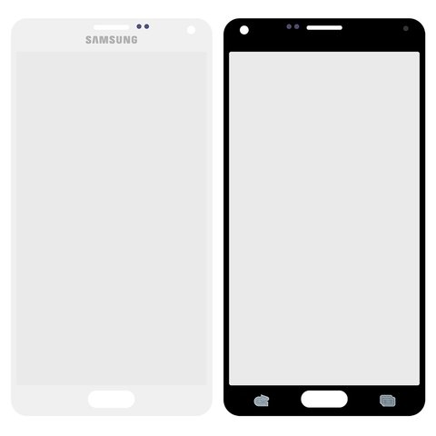 Vidrio de carcasa puede usarse con Samsung N910H Galaxy Note 4, blanco