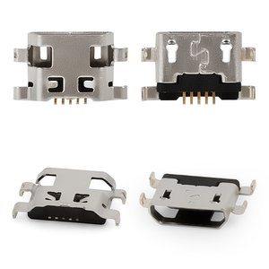 Charge Connector compatible with Huawei GR3; Fly IQ458 Evo Tech 2, IQ459 Quad EVO Chic 2; Lenovo A1000, 5 pin, micro USB type B 