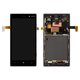 LCD compatible with Nokia 830 Lumia, (black, with frame)