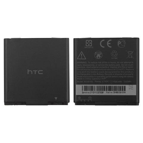 Batería BG86100 BG58100 BA S560 puede usarse con HTC EVO 3D, Li ion, 3.7 V, 1520 mAh, Original PRC 