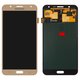 LCD compatible with Samsung J700 Galaxy J7, (golden, without frame, original (change glass) )