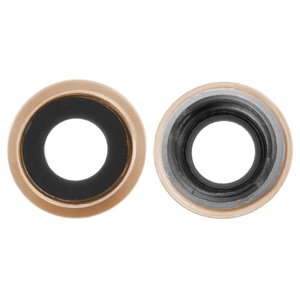 Camera Lens compatible with iPhone 8, iPhone SE 2020, golden, with frames 