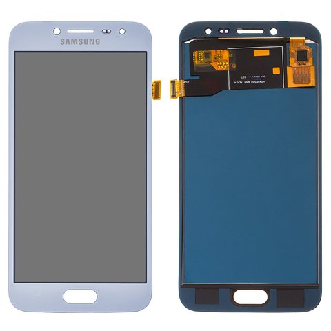 LCD compatible with Samsung J250 Galaxy J2 2018 , J250 Galaxy J2 Pro 2018 , blue, with light adjustable, Best copy, without frame, Copy, TFT  