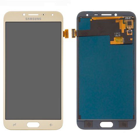 LCD compatible with Samsung J400 Galaxy J4 2018 , golden, with light adjustable, Best copy, without frame, Copy, TFT  