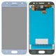LCD compatible with Samsung J330 Galaxy J3 (2017), (blue, without frame, original (change glass) )