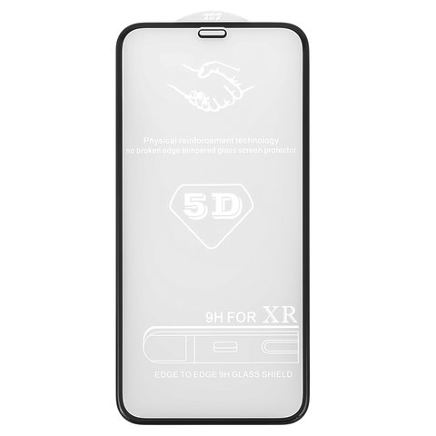 Billy Goat Onvoorziene omstandigheden Veeg Tempered Glass Screen Protector All Spares compatible with Apple iPhone 11,  iPhone XR, (5D Full Glue, black, the layer of glue is applied to the entire  surface of the glass) - All Spares