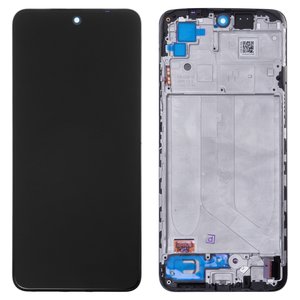LCD compatible with Xiaomi Poco M5s, Redmi Note 10, Redmi Note 10S, black, with frame, High Copy, OLED  