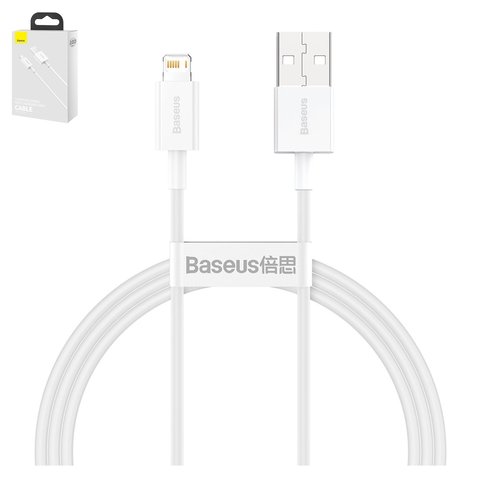 USB кабель Baseus Superior, USB тип A, Lightning, 100 см, 2,4 А, белый, #CALYS A02