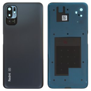 Panel trasero de carcasa puede usarse con Xiaomi Redmi Note 10 5G, gris, con vidrio de cámara, graphite gray