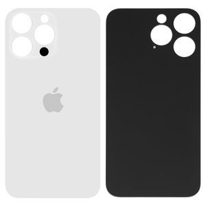 Housing Back Cover compatible with iPhone 14 Pro Max, white, no need to remove the camera glass, big hole 