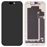 LCD compatible with iPhone 17 Pro, (black, with frame, change glass)