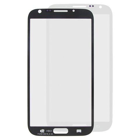 Housing Glass compatible with Samsung N7100 Note 2, 2.5D, white 