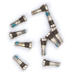 Screw compatible with iPhone 7, iPhone 7 Plus, silver, 10 pcs., external 