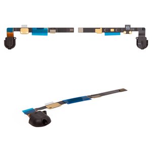 Flat Cable compatible with iPad Mini, headphone connector, black, with components 