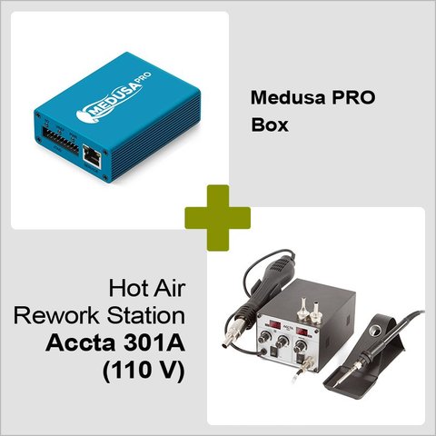 Medusa PRO Box + Hot Air Rework Station Accta 301A 110 V 
