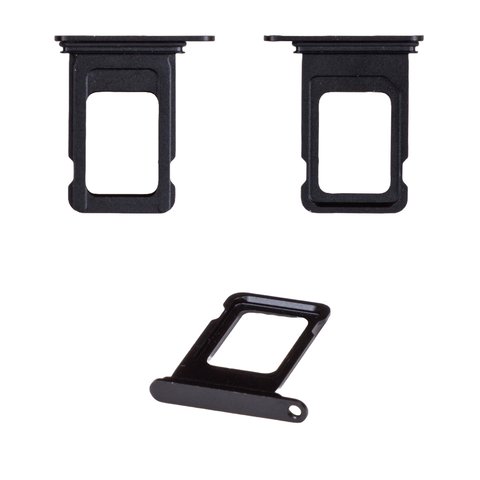 SIM Card Holder compatible with iPhone 13, black, single SIM