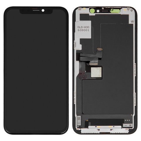 LCD compatible with iPhone 11 Pro, black, with frame, AAA, TFT , ZY 