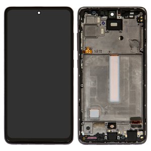 Дисплей для Samsung A525 Galaxy A52, A526 Galaxy A52 5G, черный, с рамкой, High Copy, OLED 6,42" 