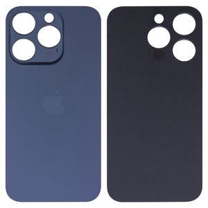 Housing Back Cover compatible with iPhone 15 Pro, dark blue, no need to remove the camera glass, HC, big hole 