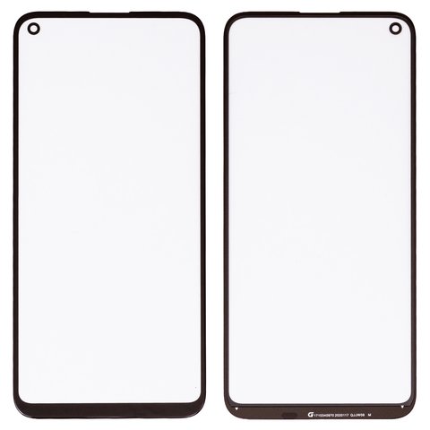 Housing Glass G+OCA PRO compatible with Huawei P40 Lite E, Y7p, with OCA film, black 