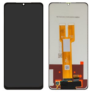 Дисплей для Samsung A066 Galaxy A06 5G, черный, без рамки, Оригинал переклеено стекло 