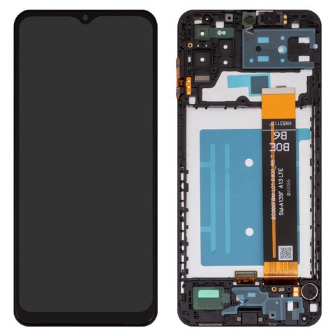 LCD compatible with Samsung A135 Galaxy A13, M135 Galaxy M13, black, with frame, Box  BS066FBM L01 D800_R5.7 