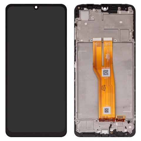 LCD compatible with Samsung A075 Galaxy A07 4G, black, with frame, High Copy 