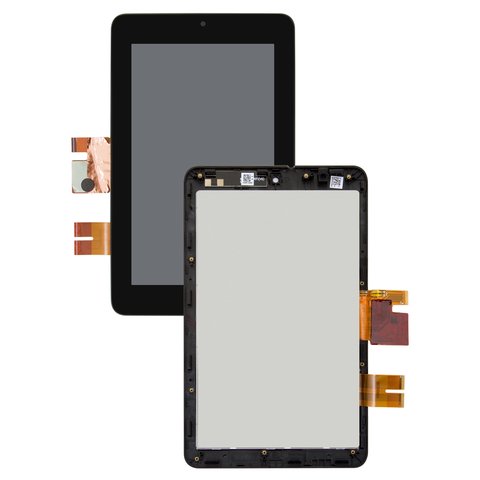 Pantalla LCD puede usarse con Asus MeMO Pad ME172V, negro, con marco