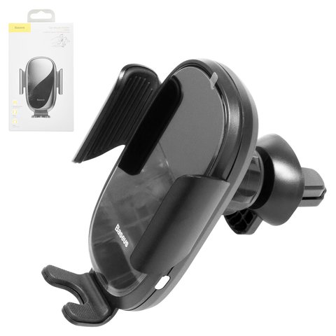 Sujetador para coche Baseus, negro, sujetador automático, sobre deflector, con cable micro USB Tipo B, #SUGENT ZN01