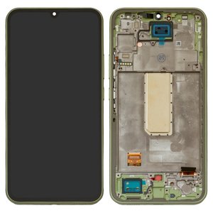 Pantalla LCD puede usarse con Samsung A346 Galaxy A34 5G, verde, con marco, Original PRC 