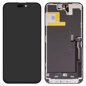 Pantalla LCD puede usarse con iPhone 14 Pro Max, negro, con marco, AAA, TFT , ZY, LTPS FHD
