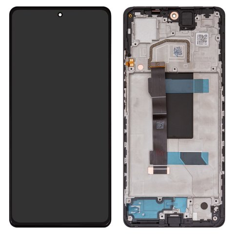 Pantalla LCD puede usarse con Xiaomi Poco X5 Pro, Redmi Note 12 Pro 5G, negro, con marco, Original PRC 